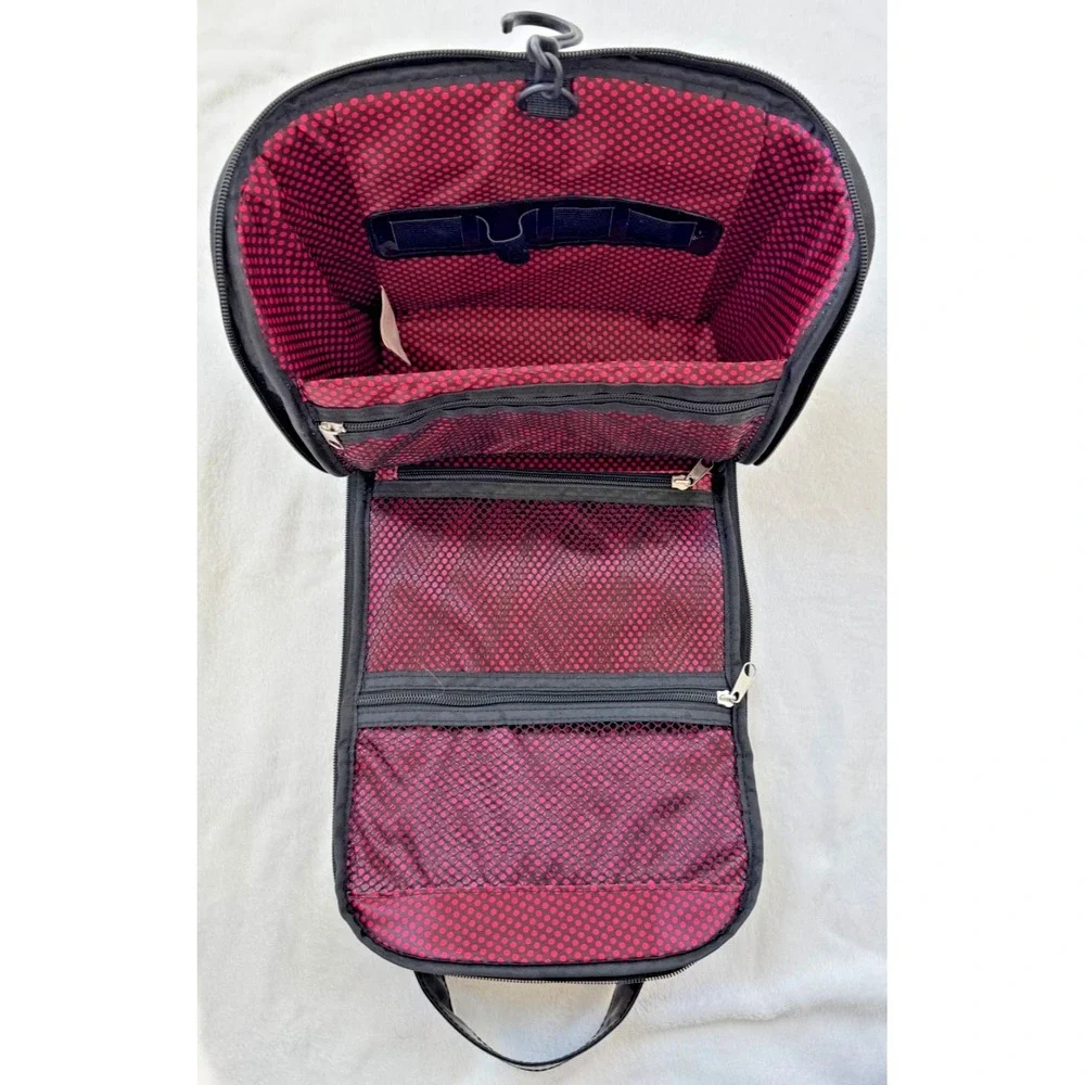 Caboodles Black Travel Make Up Cosmetic Case Toiletry Bag‎ Hanging Organizer